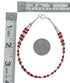 3-Strand Coral Liquid Silver Southwestern Bracelet AX125586